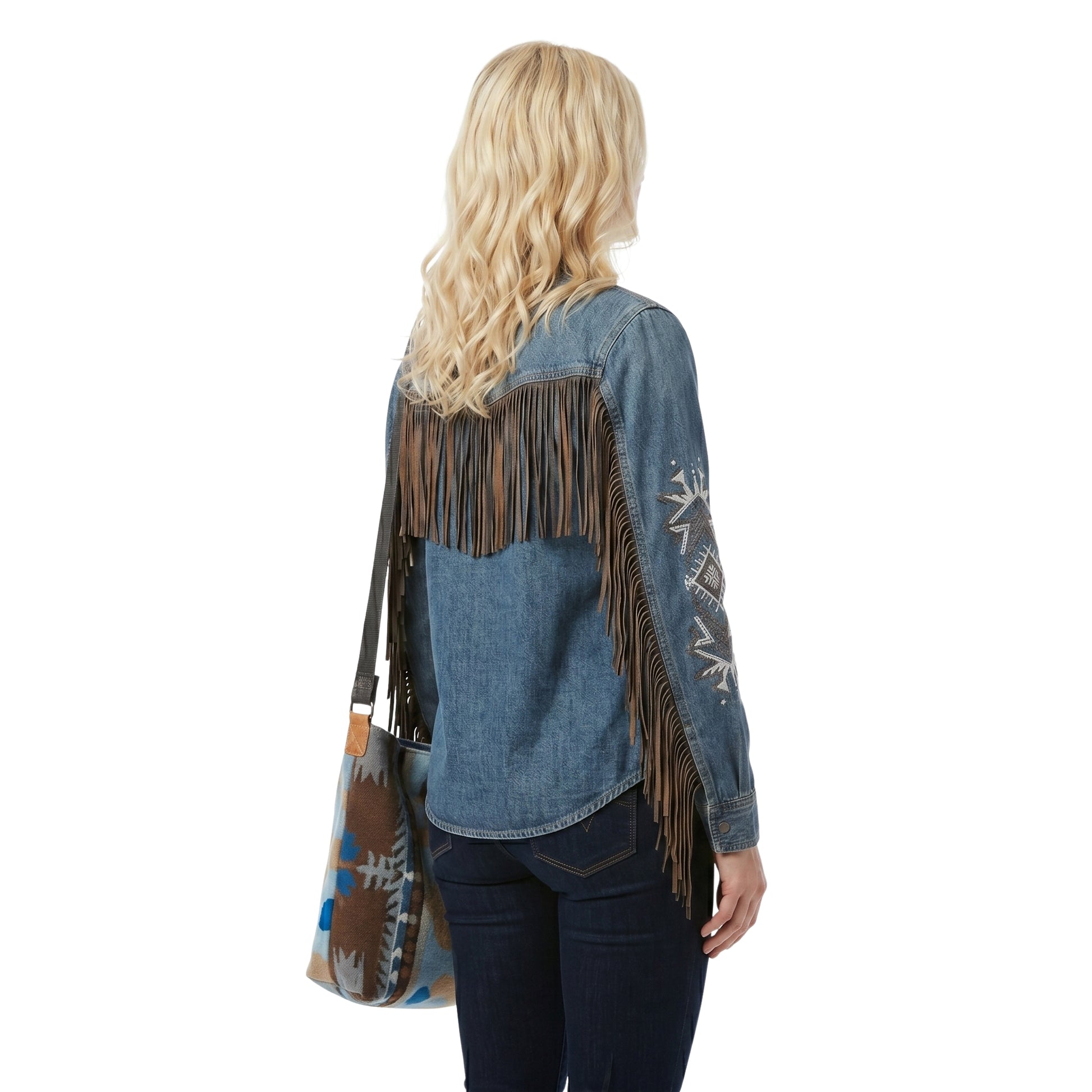 Marshals S01 Ellyn Jameson Denim Fringe Jacket Shop Today