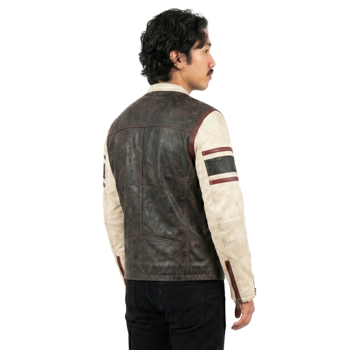 Euphoria S03 Leather Striped Jacket Shop Today