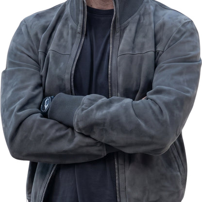 Succession S04 Kendall Roy Grey Suede Leather Jacket Buy Today