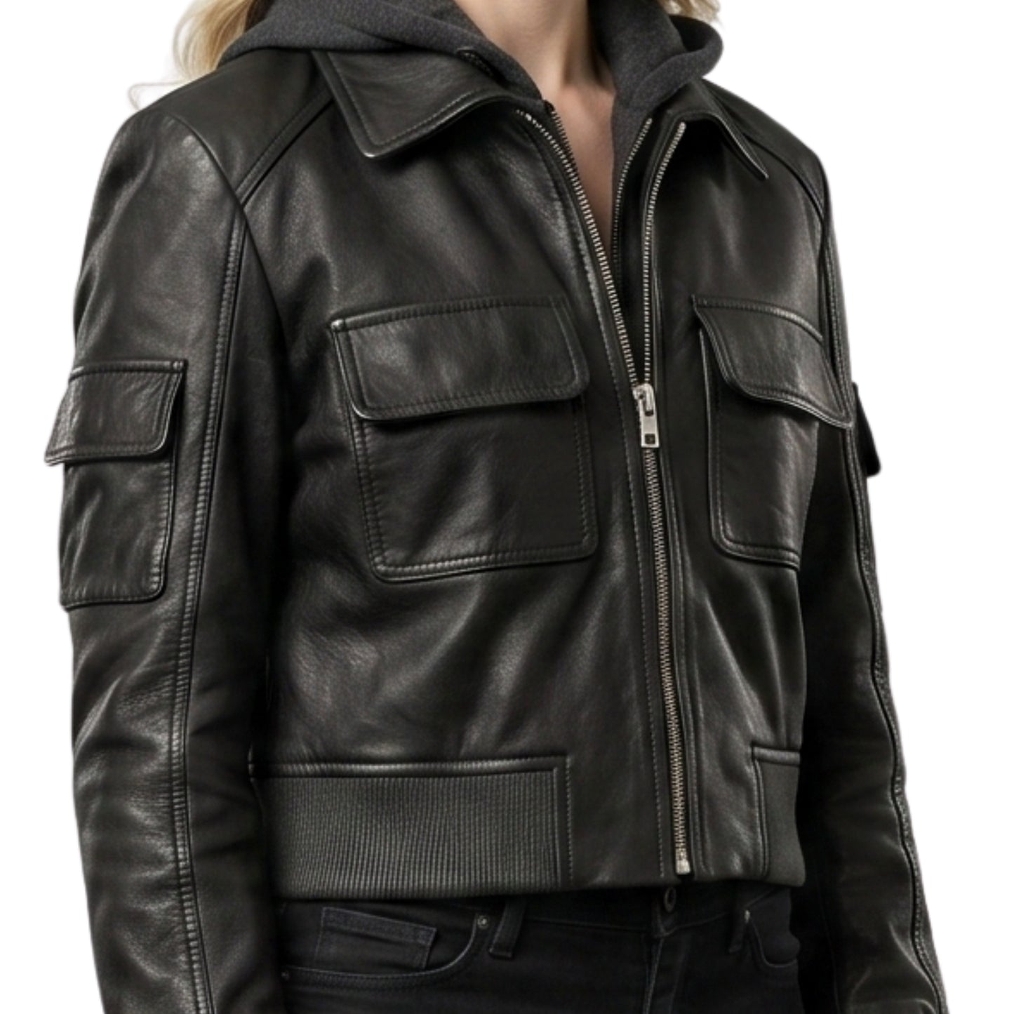 The Boys S05 Erin Moriarty Cropped Leather Jacket Order Today