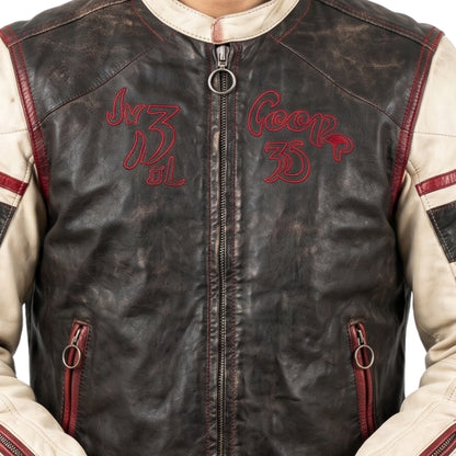 Euphoria S03 Leather Striped Jacket Order Today