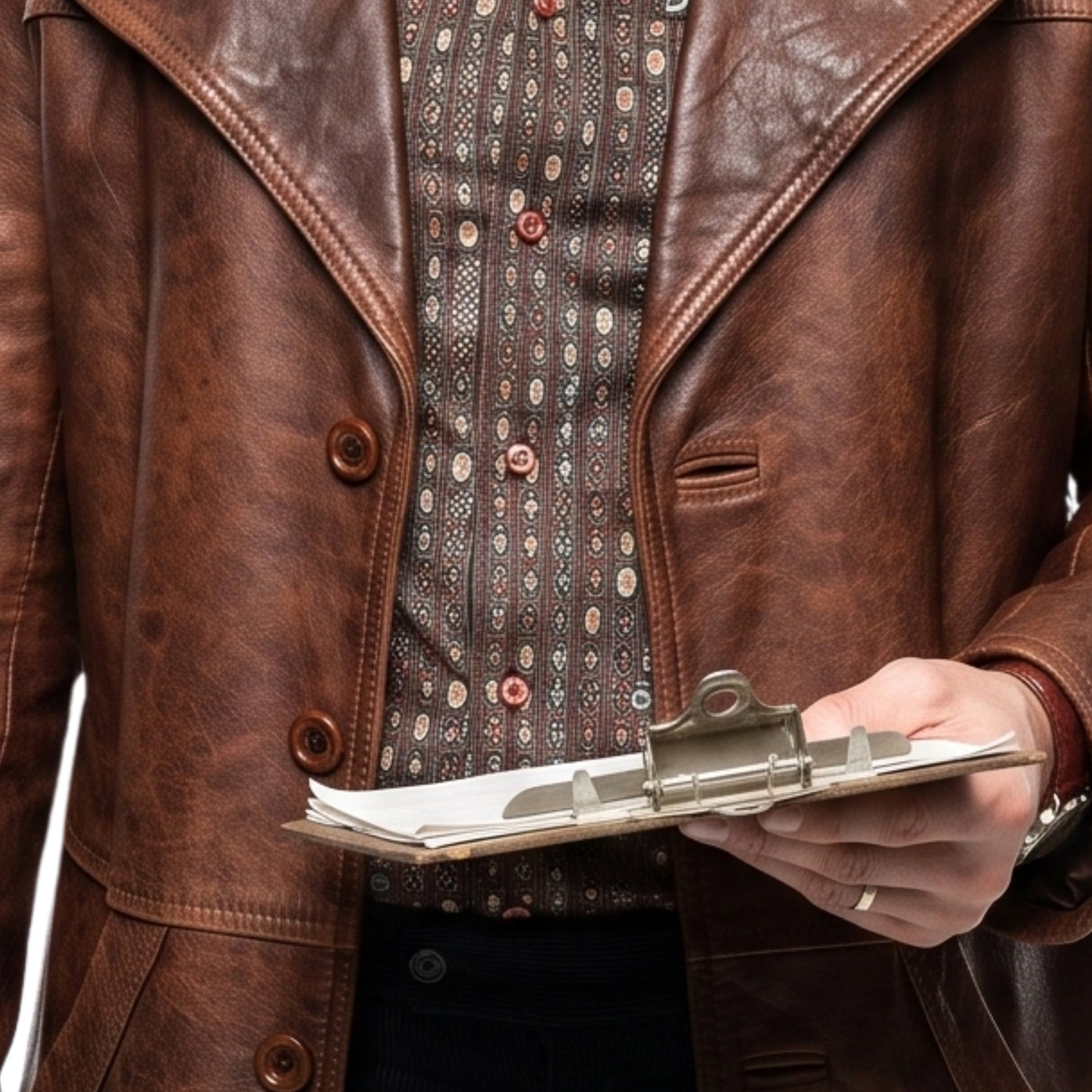 The Deuce James Franco Brown Distressed Leather Jacket