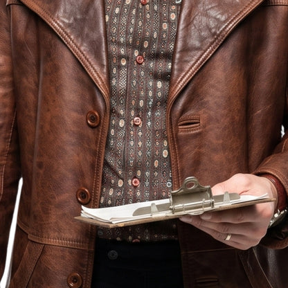 The Deuce James Franco Brown Distressed Leather Jacket