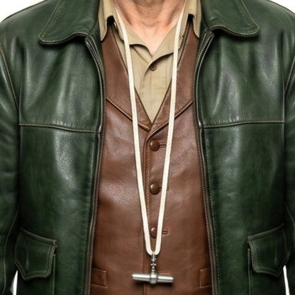Willem Dafoe Nightmare Alley Black Leather Jacket Order Today