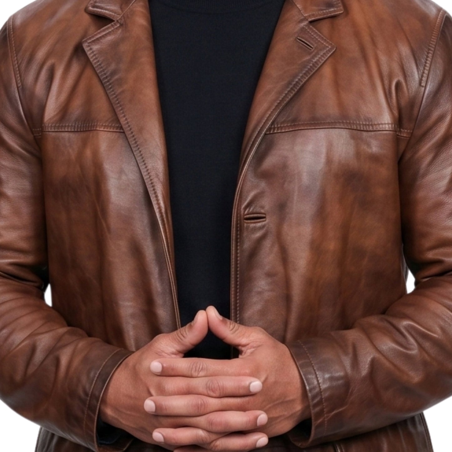 Dwayne Johnson Red Notice Brown Leather Jacket