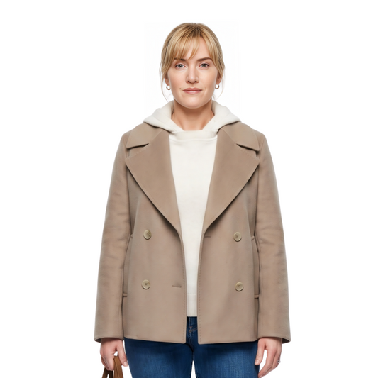 Kate Winslet Goodbye June Movie Beige Coat