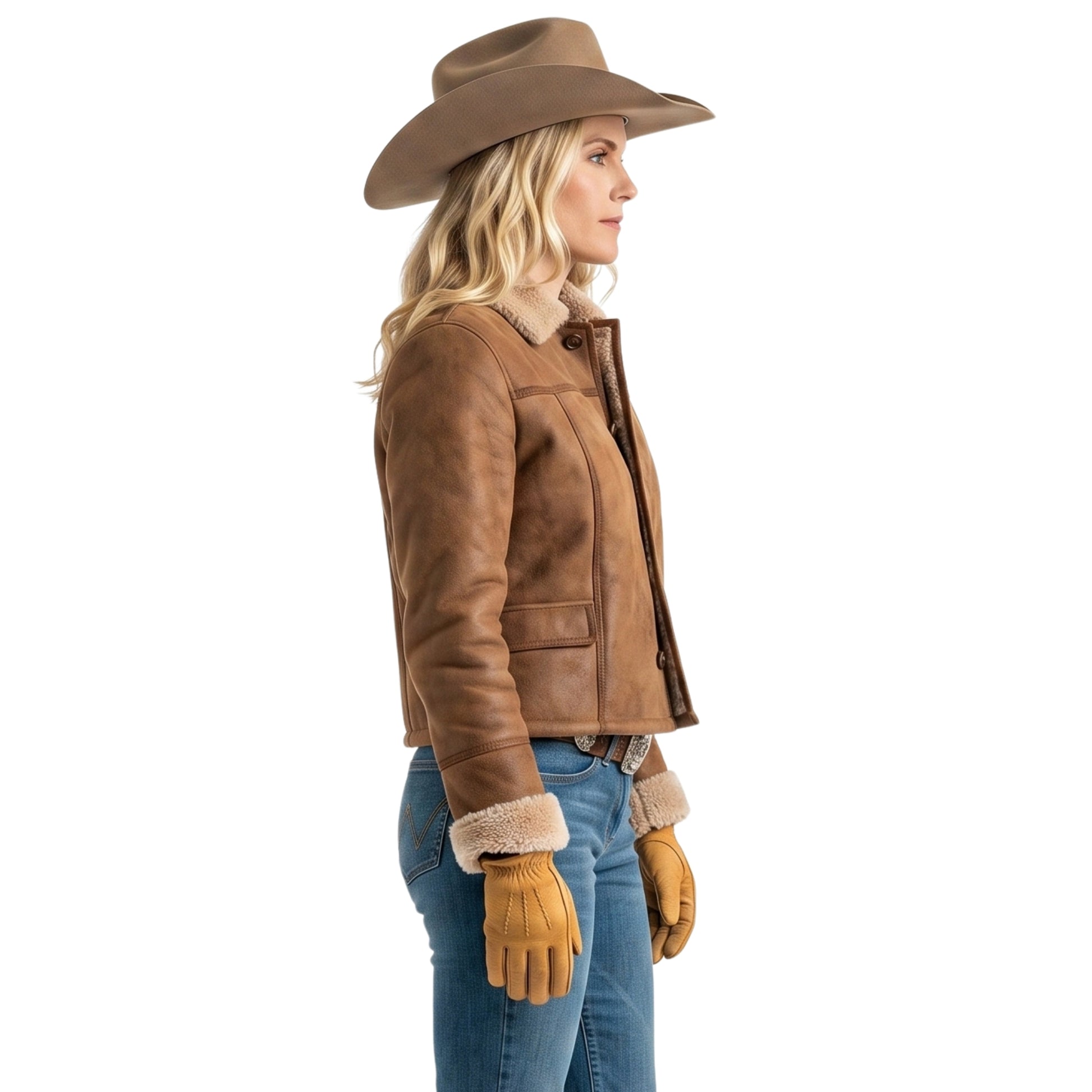 Marshals S01 Dolly Weaver Suede Leather Jacket Shop Now