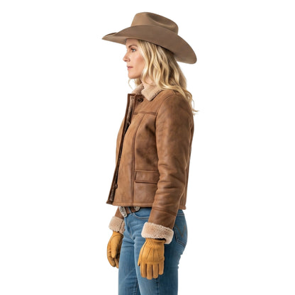 Marshals S01 Dolly Weaver Suede Leather Jacket Order Now