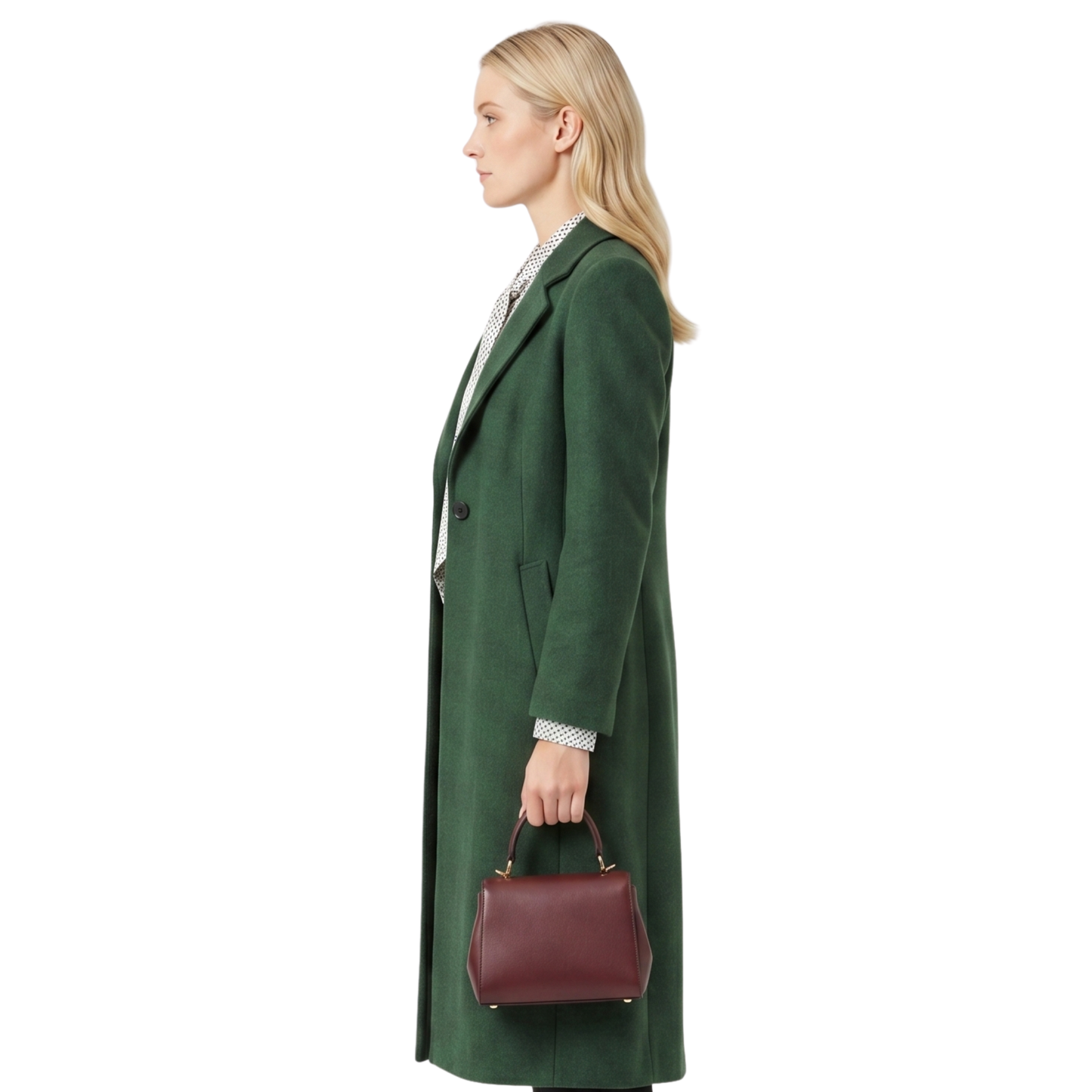Abigail Flipping for Christmas Green Coat
