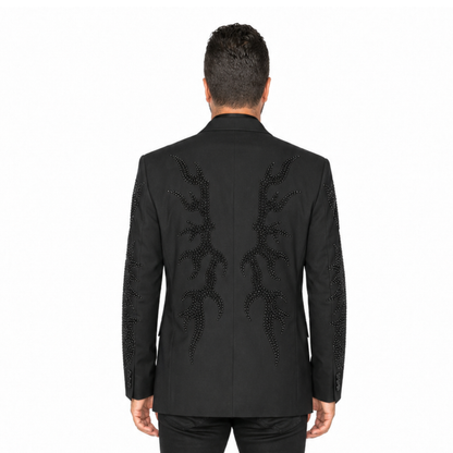 American-Idol-Luke-Bryan-Black-Embellished-Blazer-Back