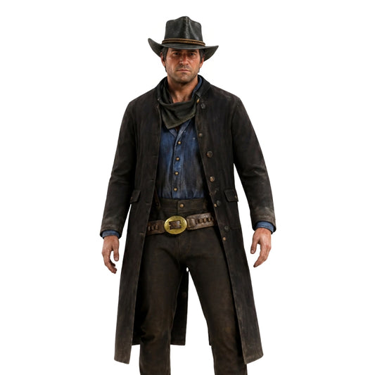 man wearing a dark brown long coat