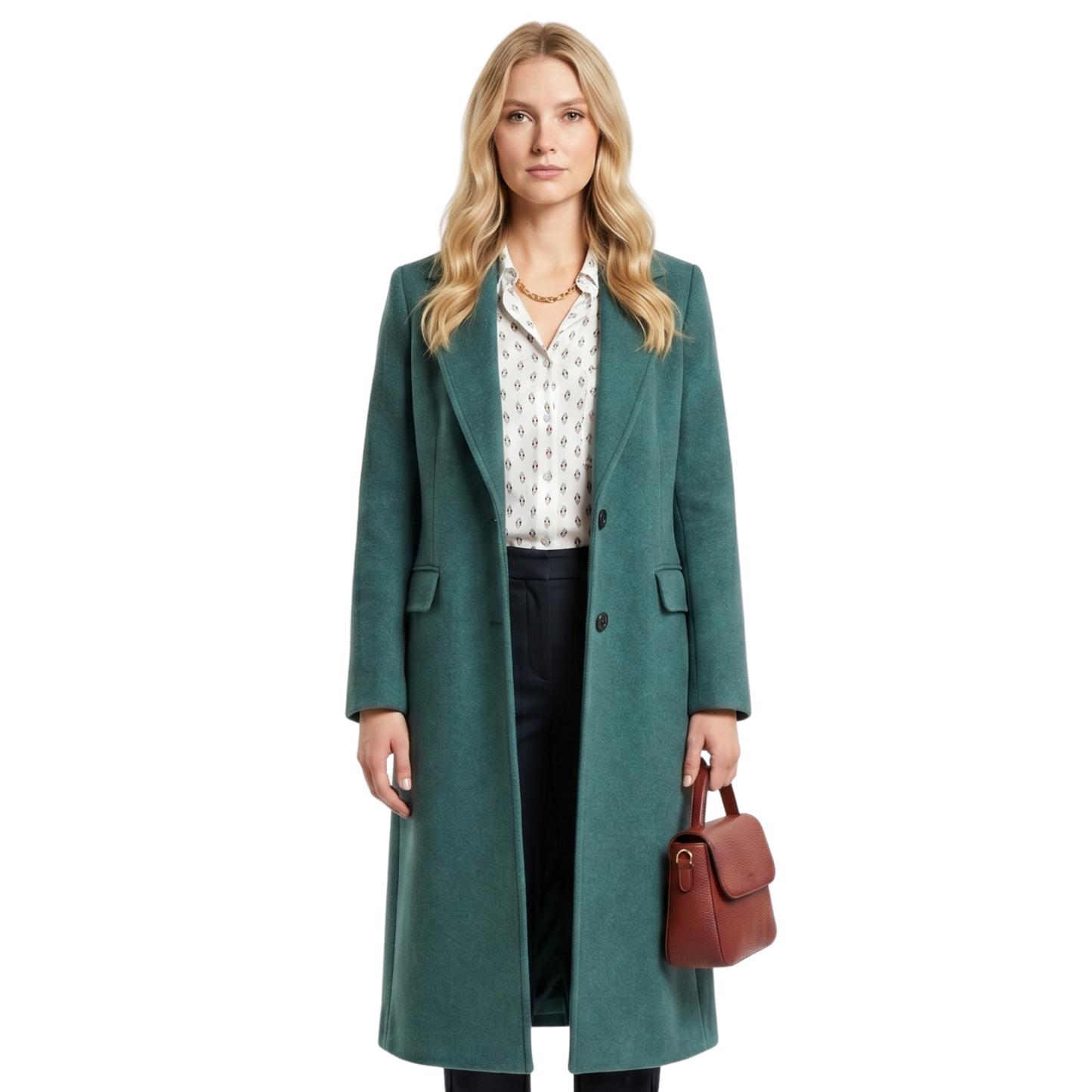 Ashley Newbrough Flipping for Christmas Green Coat