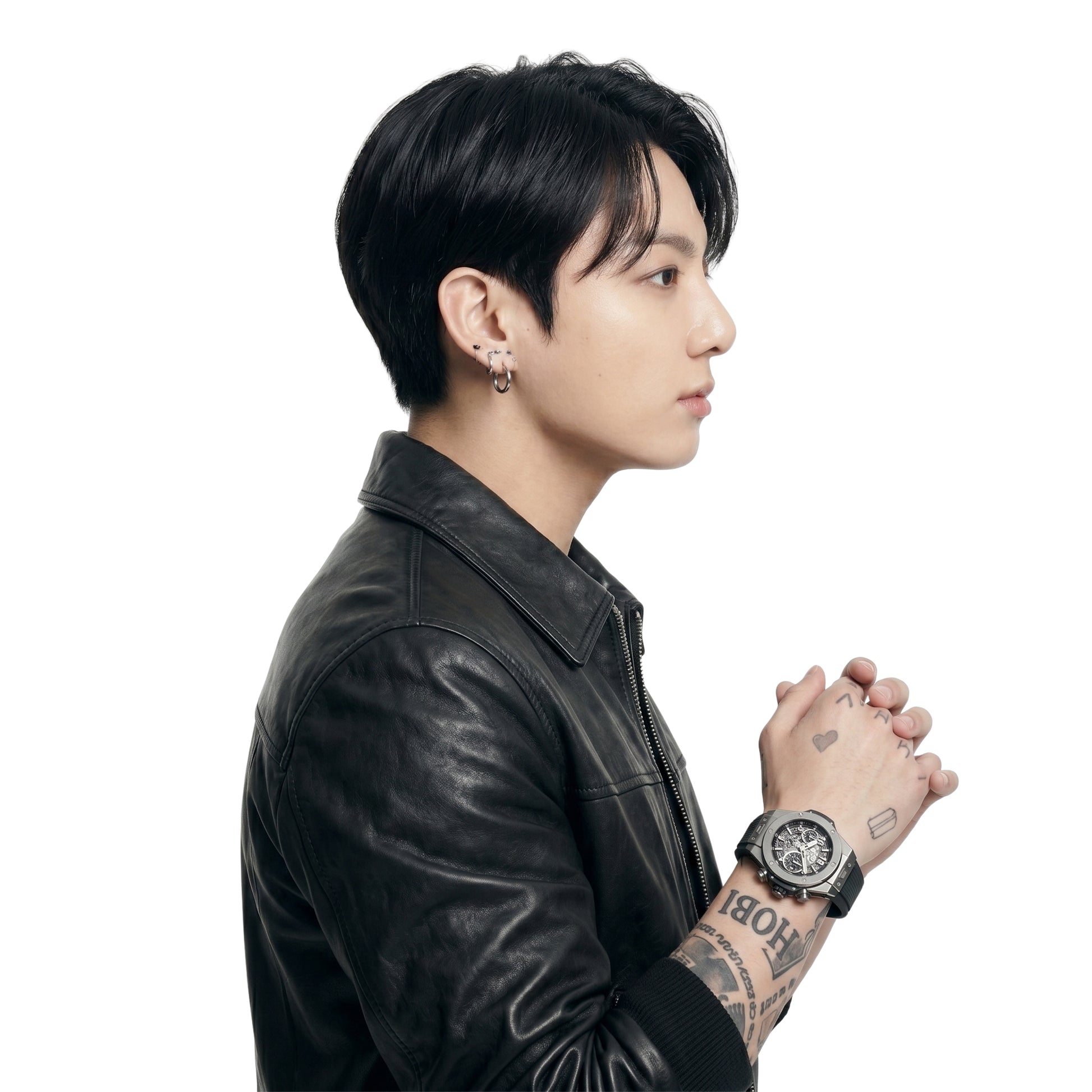 BTS Jung Kook 2026 Black Leather Jacket