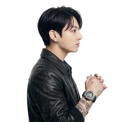 BTS Jung Kook 2026 Black Leather Jacket