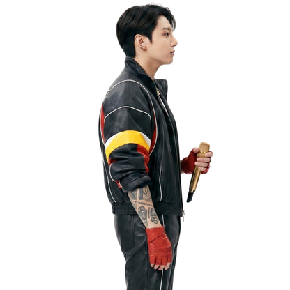 BTS World Tour Jungkook Nahmias Leather Jacket Buy Now 
