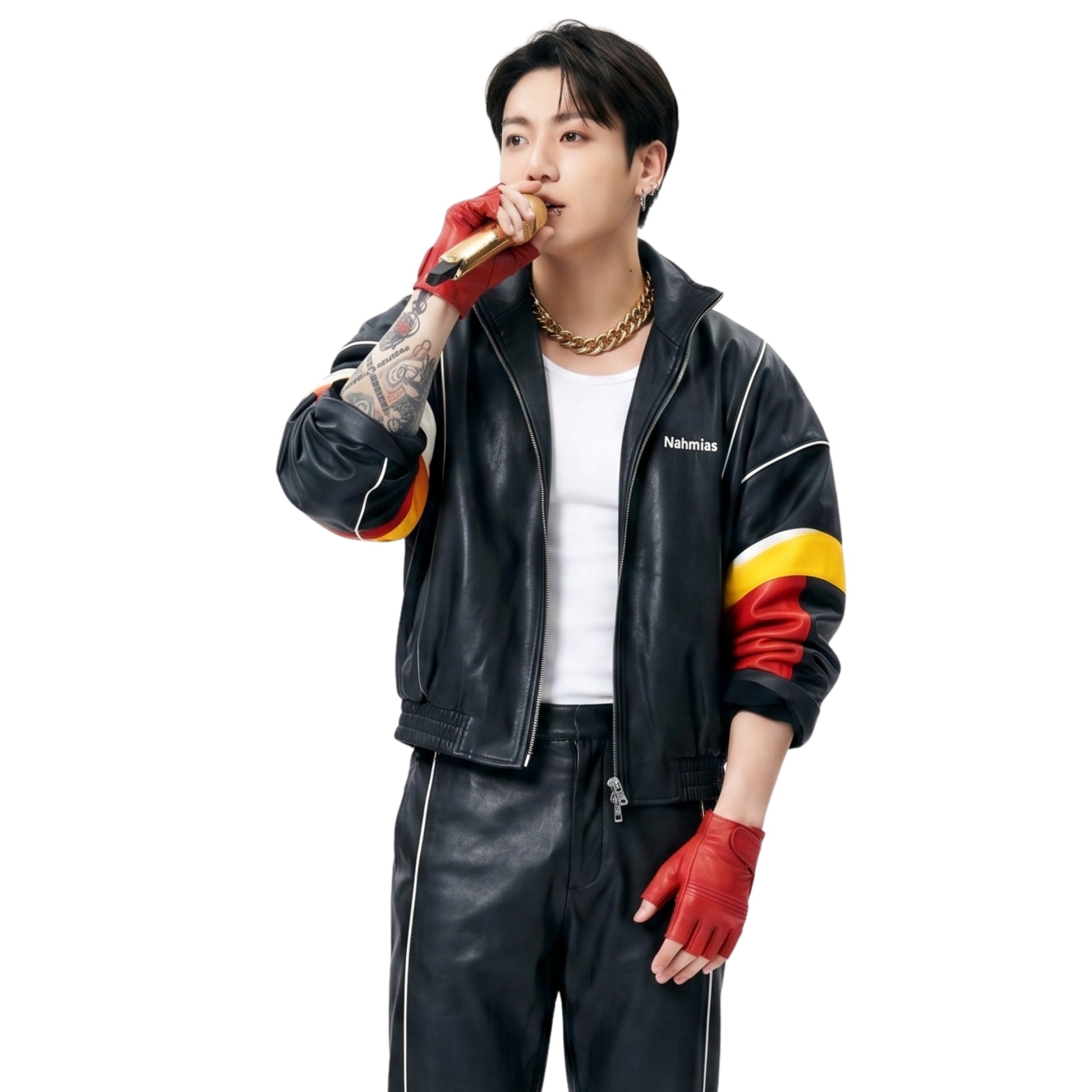 BTS World Tour Jungkook Nahmias Leather Jacket Shop Now 