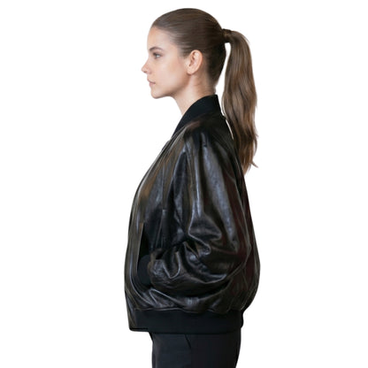 Barbara Palvin 2026 Paris Runway Inspired Leather Jacket