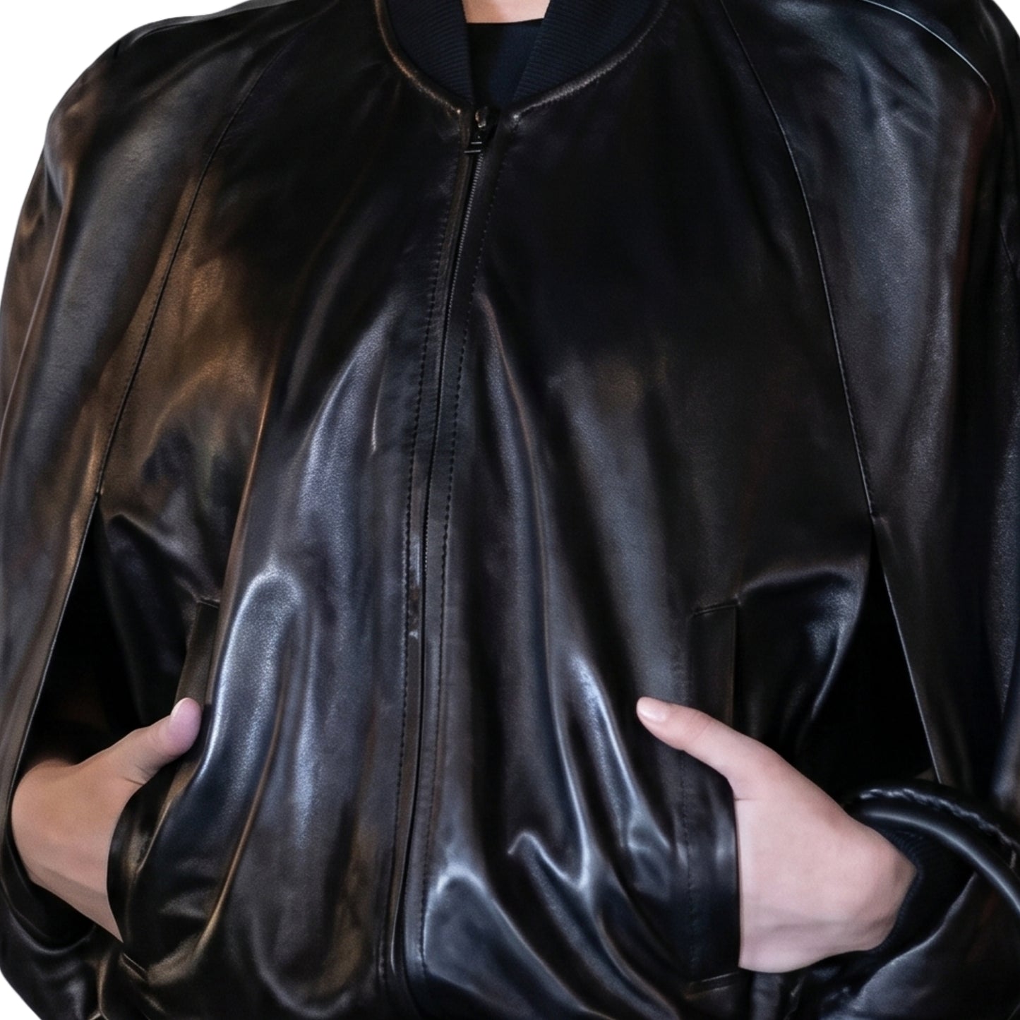 Barbara Palvin Chic Black Leather Jacket Fashion Week 2026