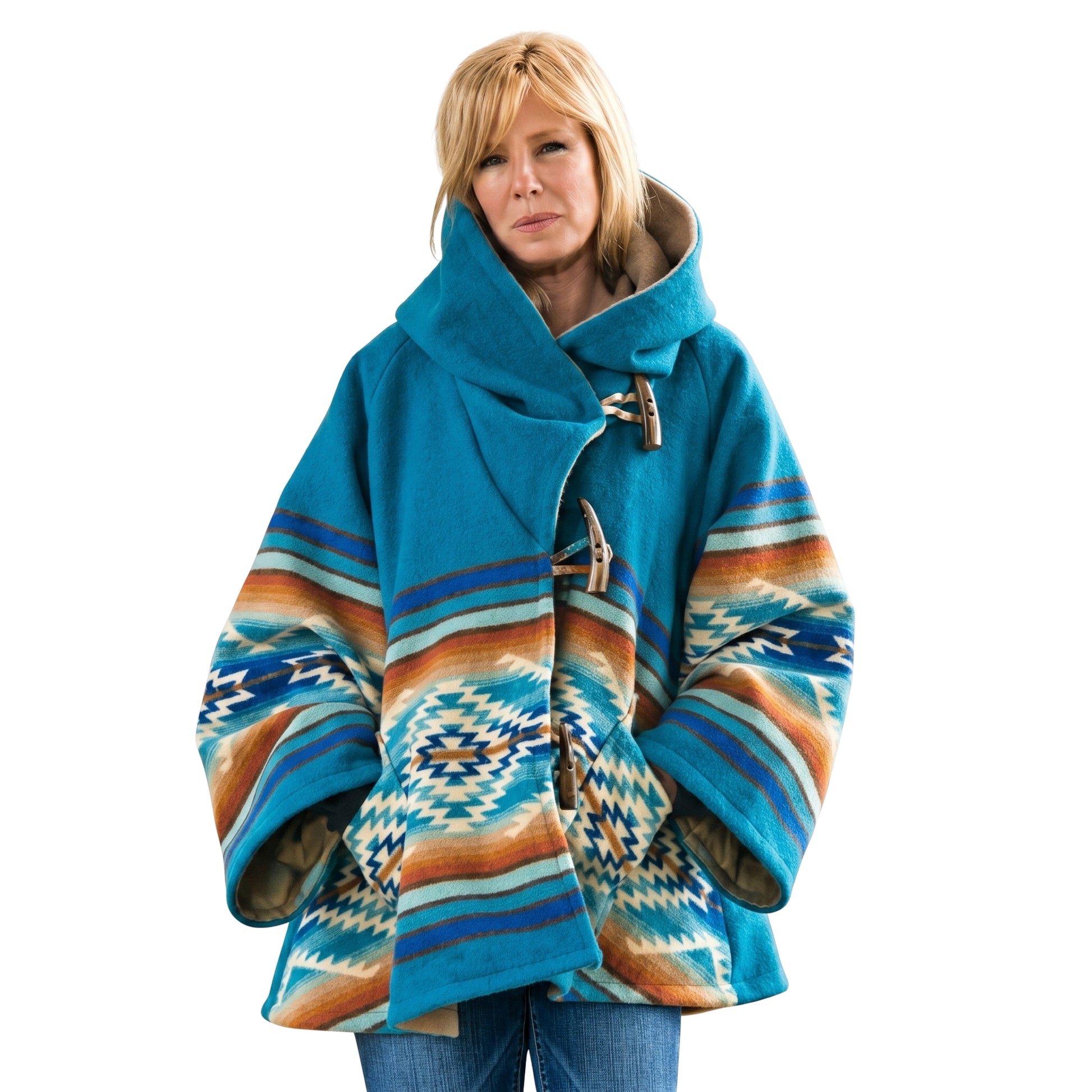Beth Dutton Blue Poncho