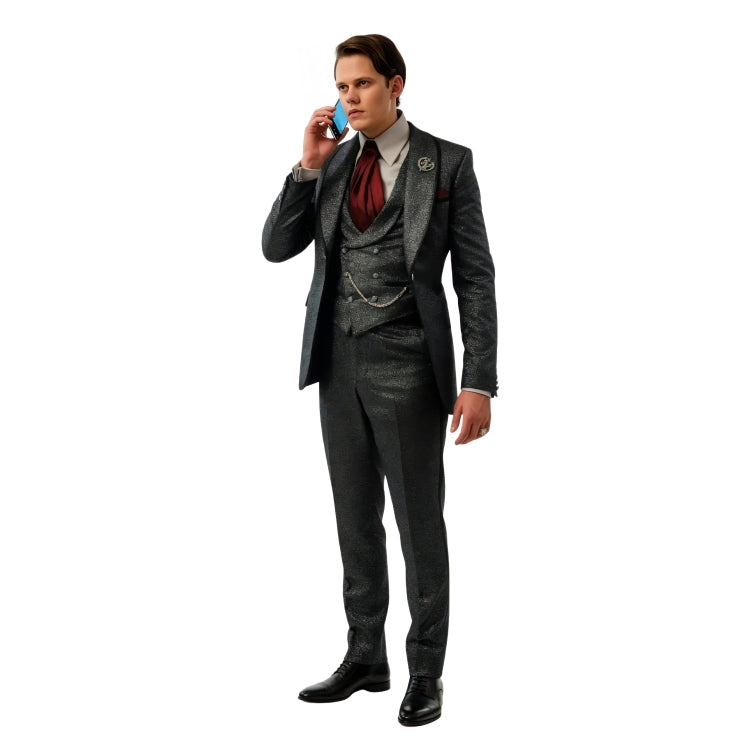 Man wearing a black suit