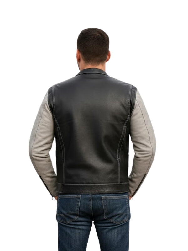Bistro- Men's Café Style Leather Jacket