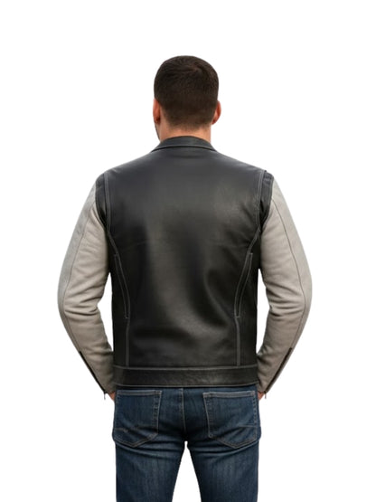 Bistro- Men's Café Style Leather Jacket