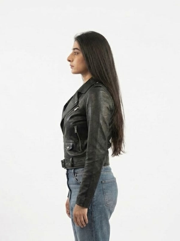 Black Biker Leather Jacket