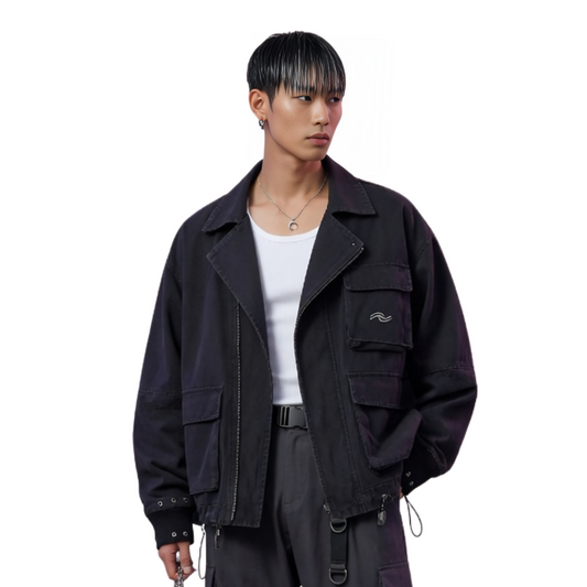 Black Star Graphic Cotton Jacket