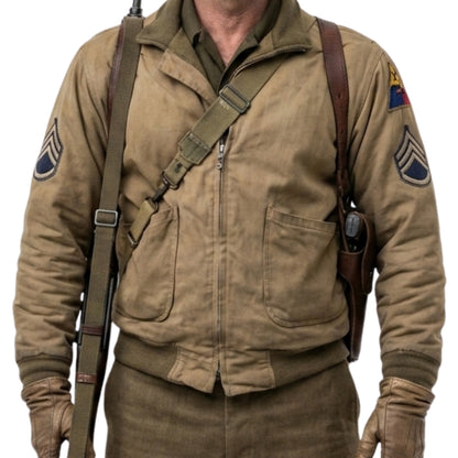 Brad Pitt Don Wardaddy Collier Fury Jacket