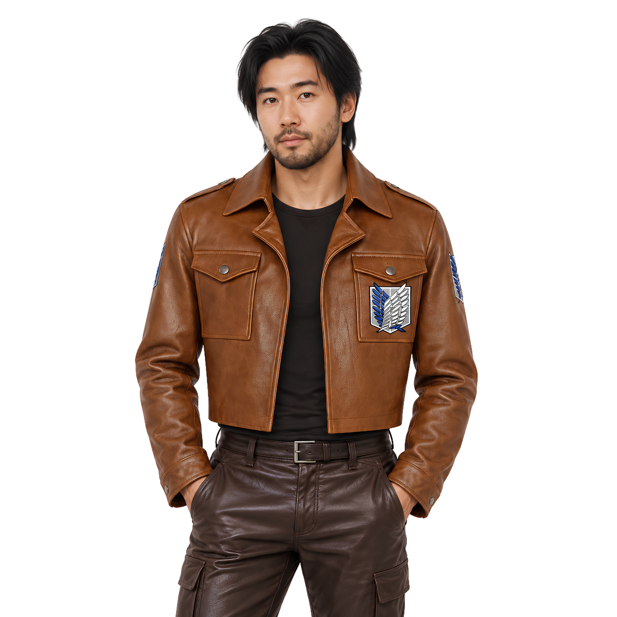 Buy Attack on Titan Scouting Legion Brown Leather Jacket