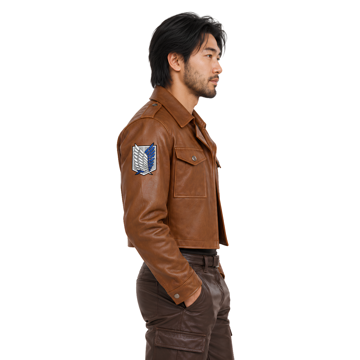 Buy Attack on Titan Scouting Legion Brown Leather Jacket Now