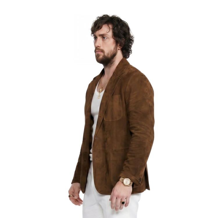 Buy The Aaron Taylor-Johnson 28 Years Later Suede Blazer 