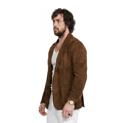 Buy The Aaron Taylor-Johnson 28 Years Later Suede Blazer 