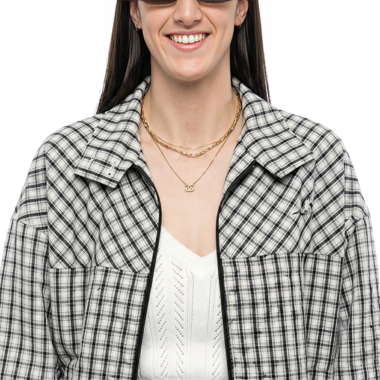 Buy The Caitlin Clark Checked Cotton Jacket Fast