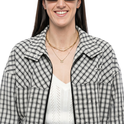 Buy The Caitlin Clark Checked Cotton Jacket Fast