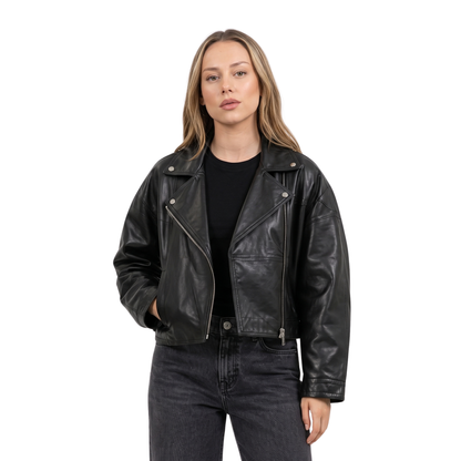 Buy The Ester Expósito Drawn Together Leather Jacket