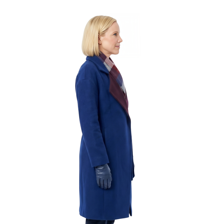 Buy The Jessy Schram Mystic Christmas Blue Wool Coat