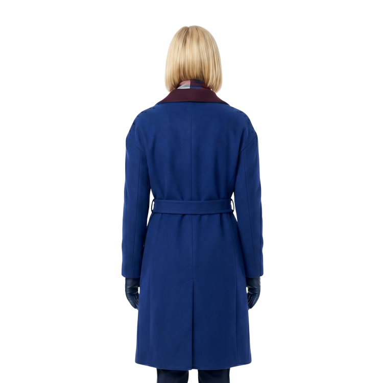 Buy The Jessy Schram Mystic Christmas Blue Wool Coat Now