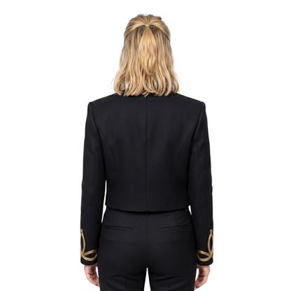 Buy The Margot Robbie McQueen Black Jacket On Sale