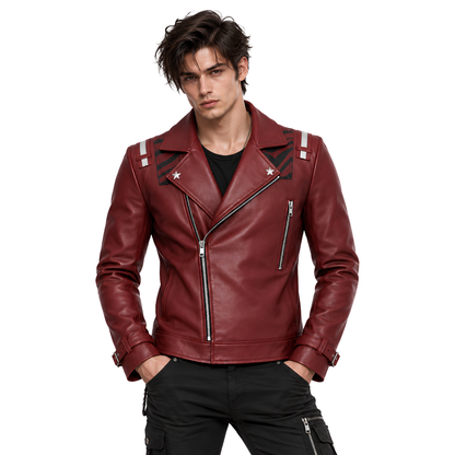 Buy The No More Heroes Travis Touchdown Red Leather Jacket
