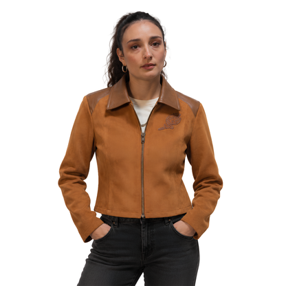 Buy The Ted Lasso S04 Margy El-Sherif Brown Suede Jacket