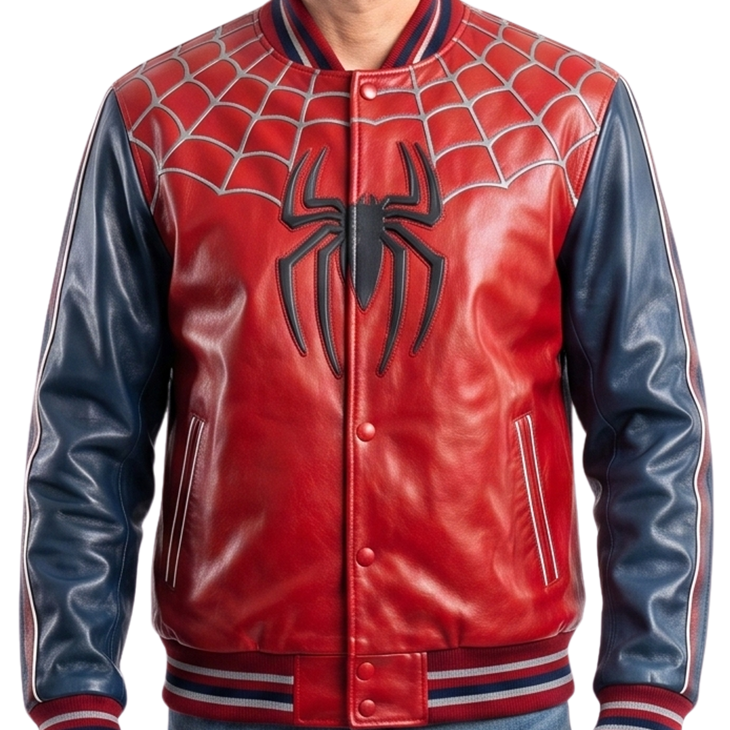 Buy The Tom Holland Spider-Man Red & Navy Bomber Jacket Now