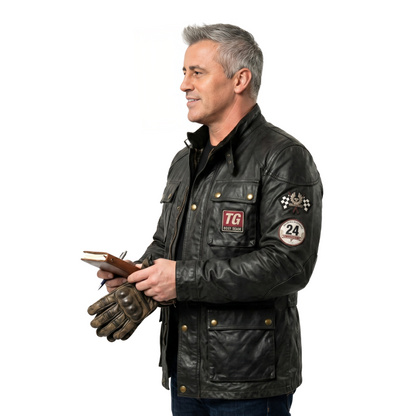 Buy The Top Gear Matt LeBlanc Black Leather Jacket