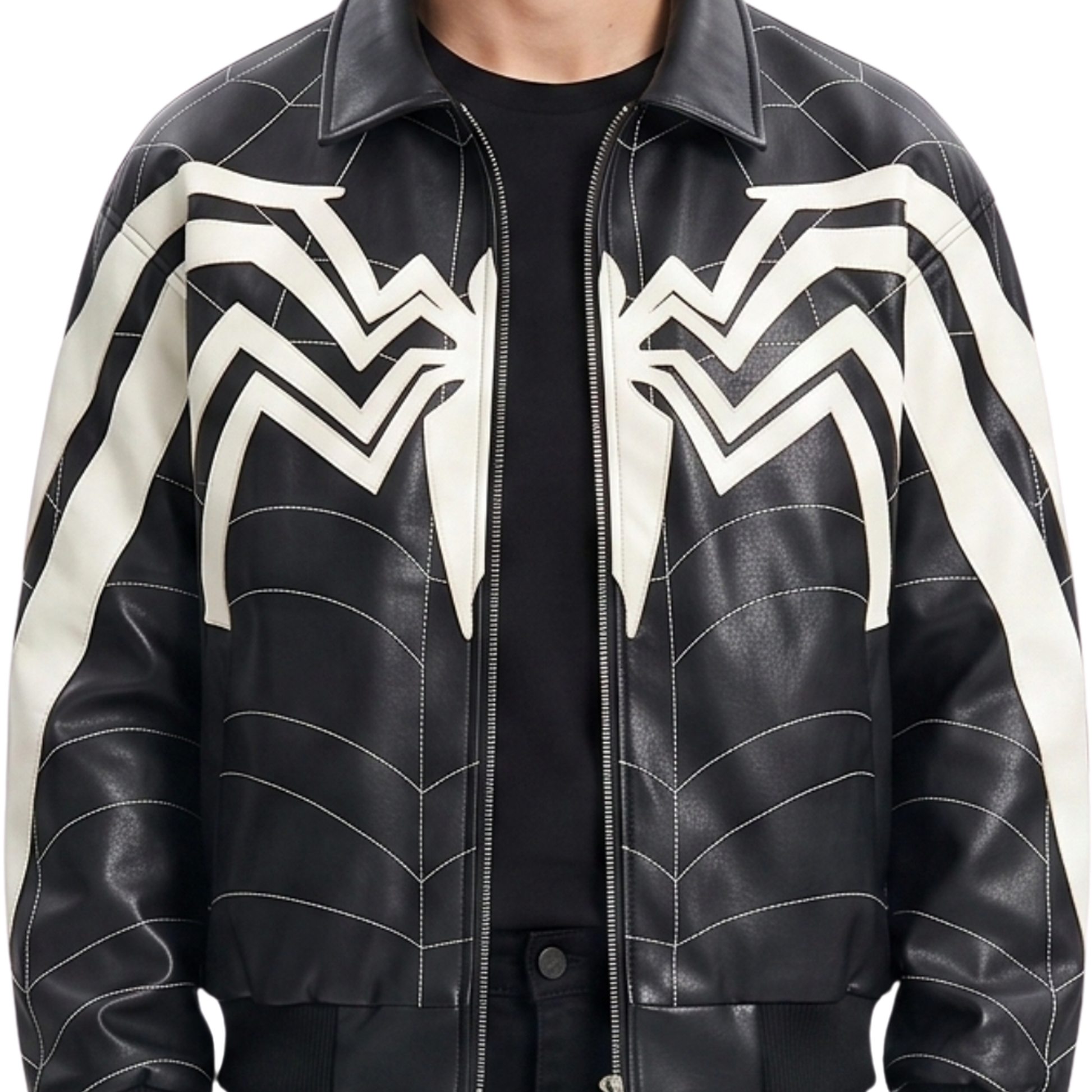 Buy The Venom Symbiote Black Biker Jacket