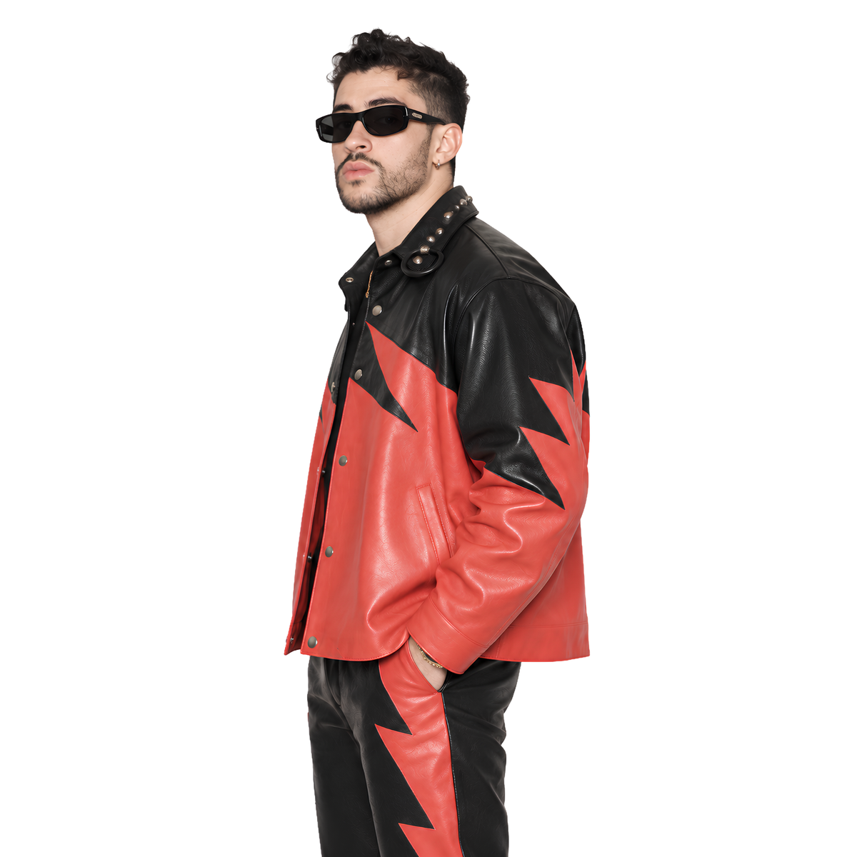Buy The WWE Bad Bunny Kane Graphic Leather Jacket Now