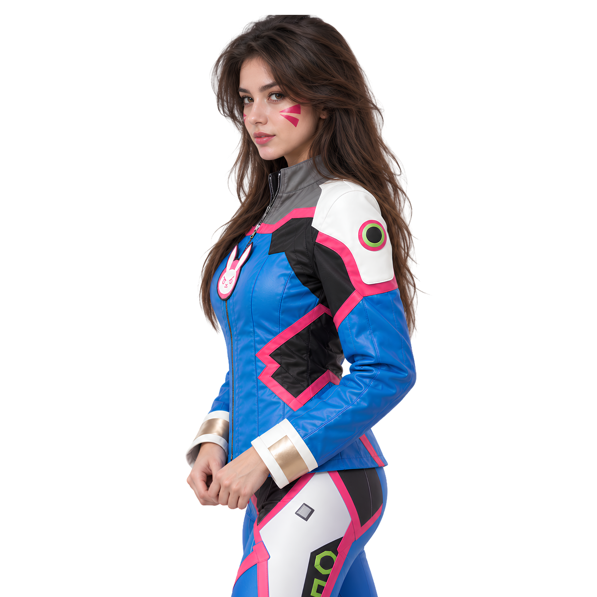 Buy The Women’s D.Va Overwatch Blue Leather Jacket Now