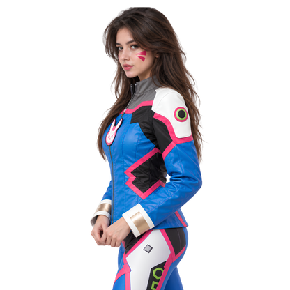 Buy The Women’s D.Va Overwatch Blue Leather Jacket Now
