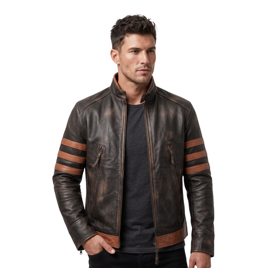 Buy The X-Men Wolverine Hugh Jackman Brown Leather Jacket