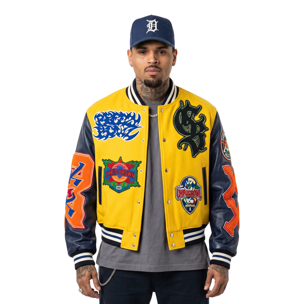 Buy the Breezy Bowl XX Chris Brown Tour Bomber Jacket