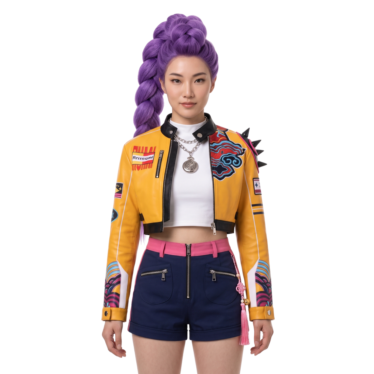 Buy the K-Pop Demon Hunters Rumi Cropped Leather Jacket